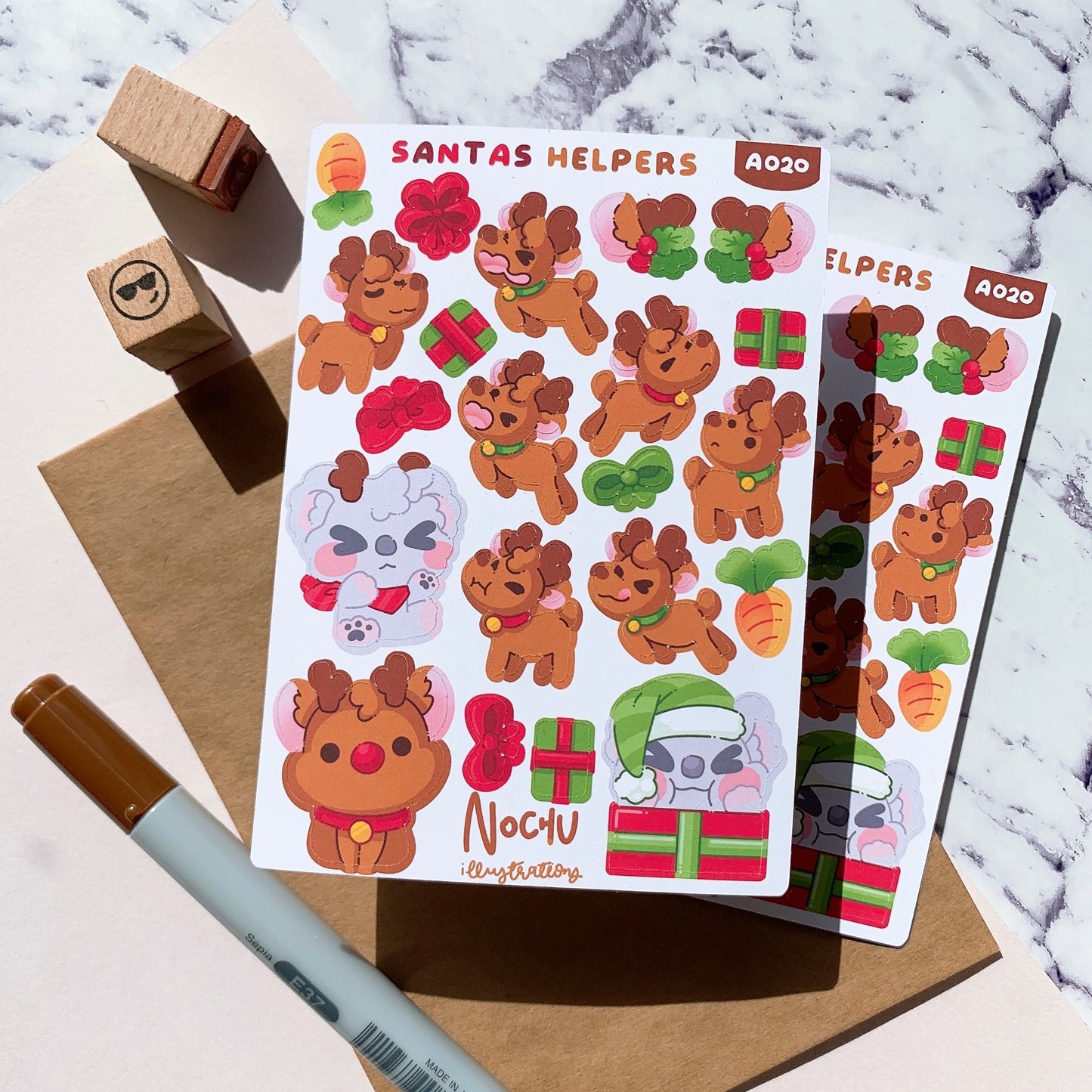 Santas Helpers Sticker Sheet